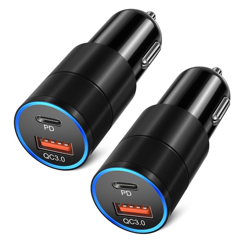 Dual USB Fast Car Charger 12V / 24V